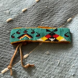 Native American Hand Beaded Adjustable Bracelet